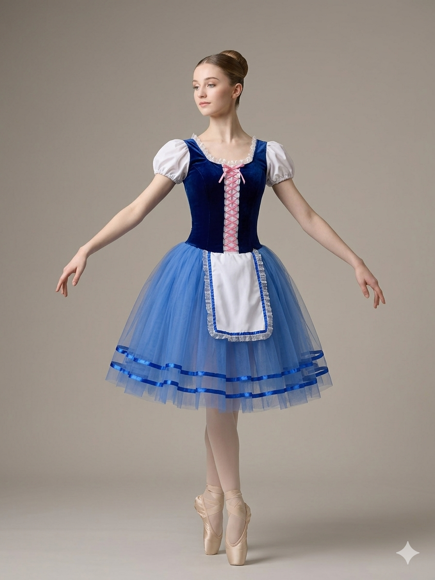 Blue Peasant Costume (8 Available in Sizes LC, XLC, SA, MA, LA) – En Pointe Costumes