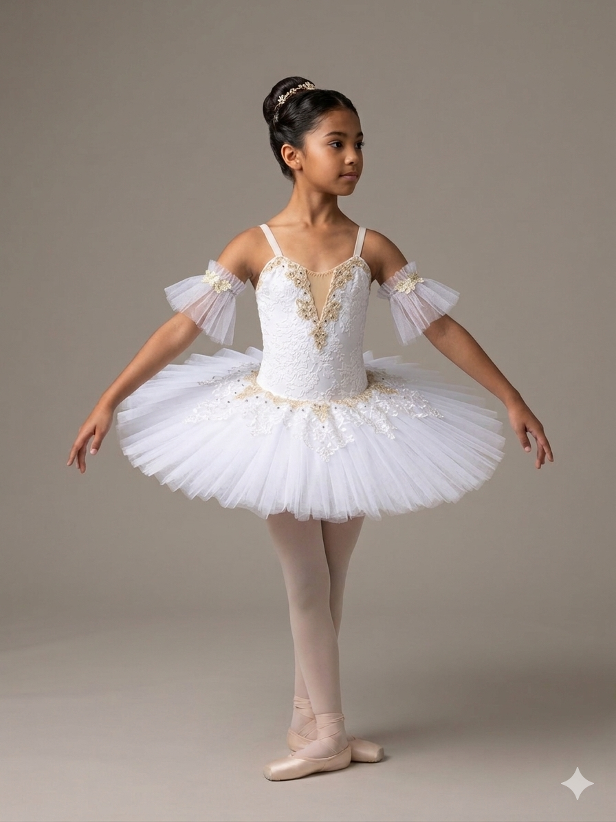 White Professional Classical Ballet Tutu Rental - Raymonda, Aurora