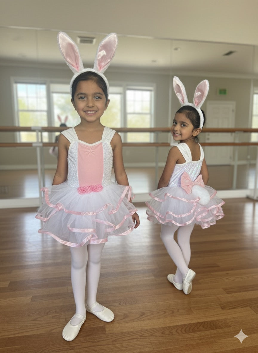 Bunny white/pink costume