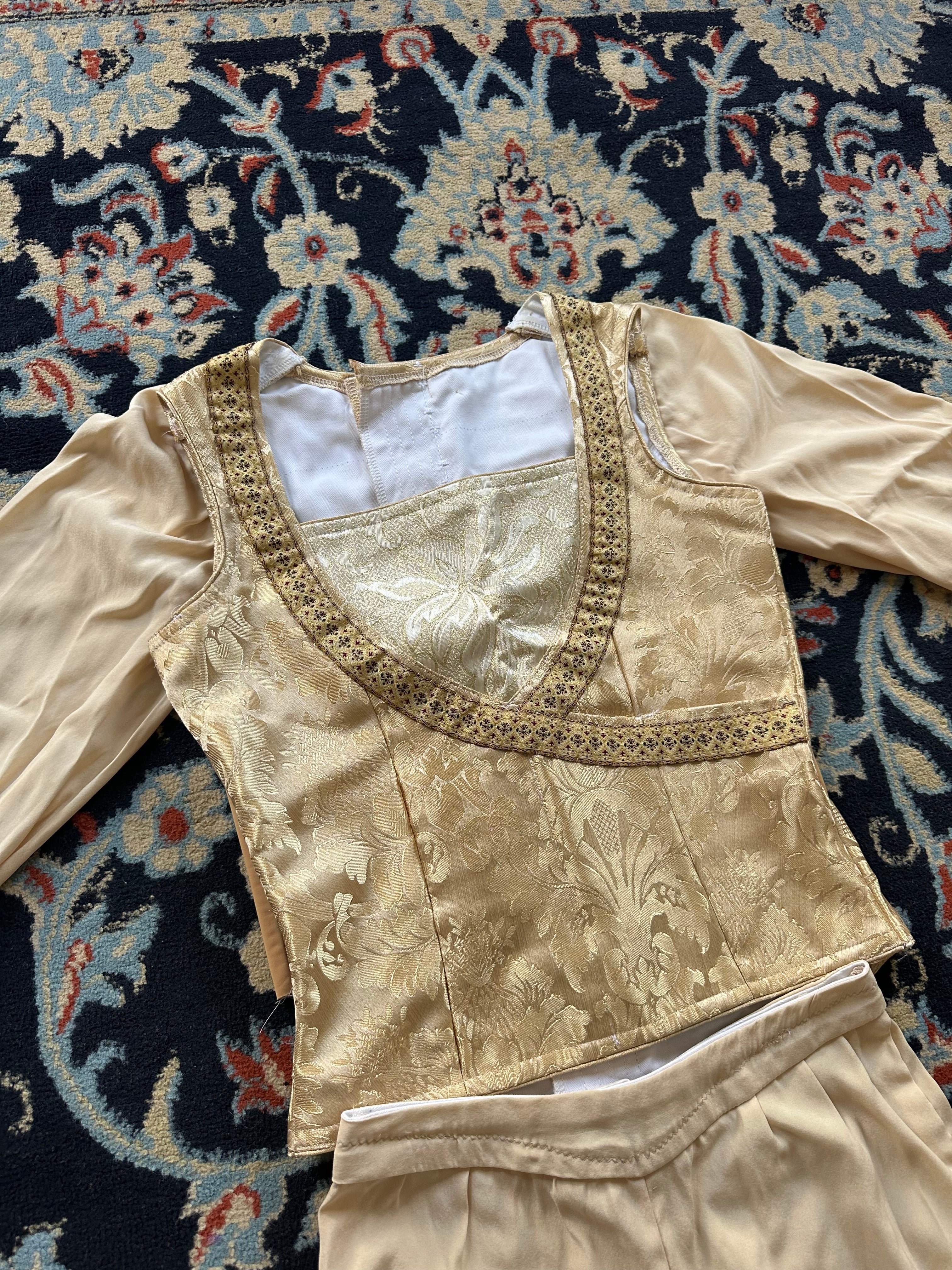 Men’s gold brocade tunic and pants