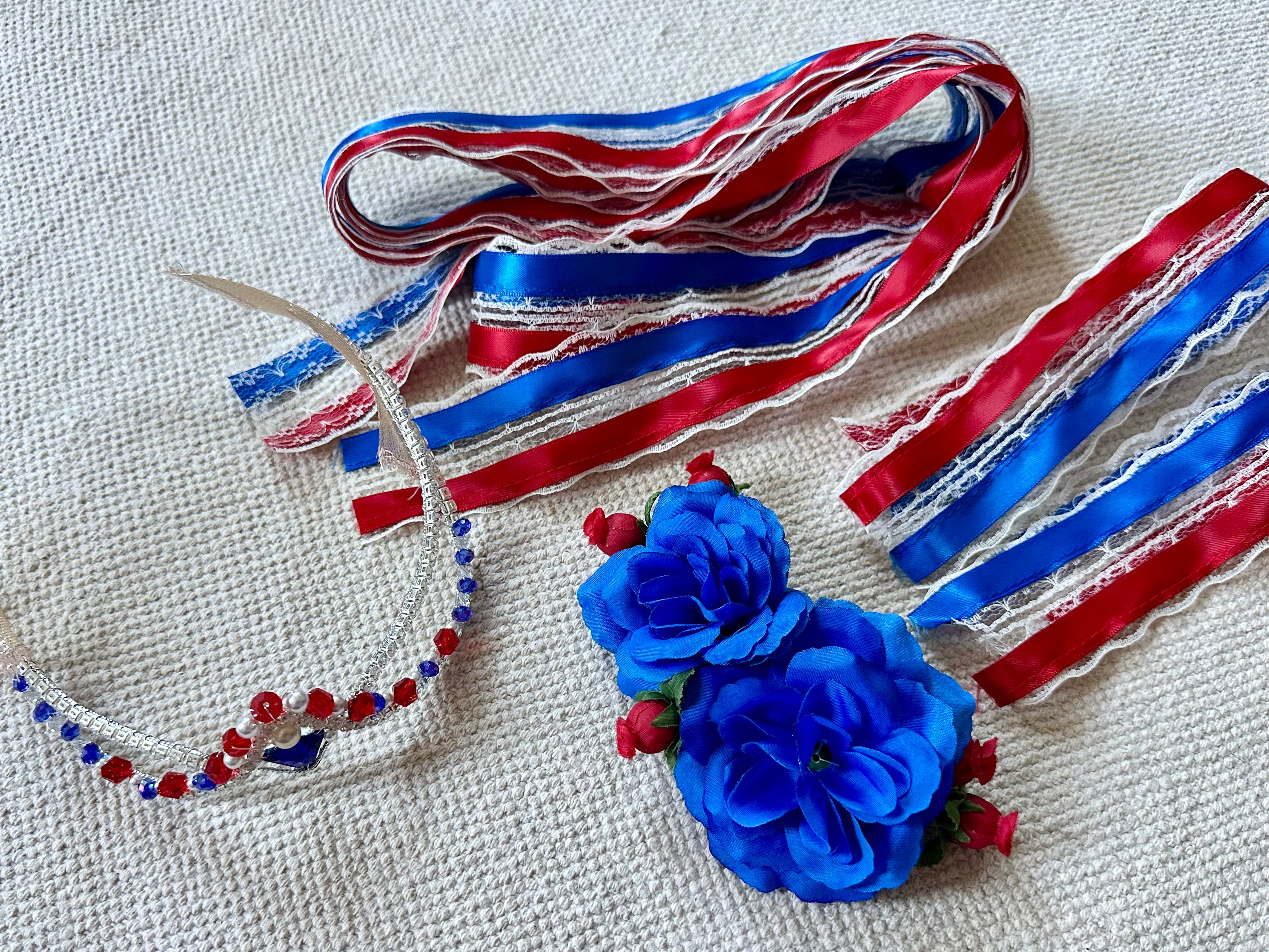 Flames of Paris headpiece and accessories