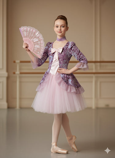 Pink/purple velvet bodice with sequins (2 available)