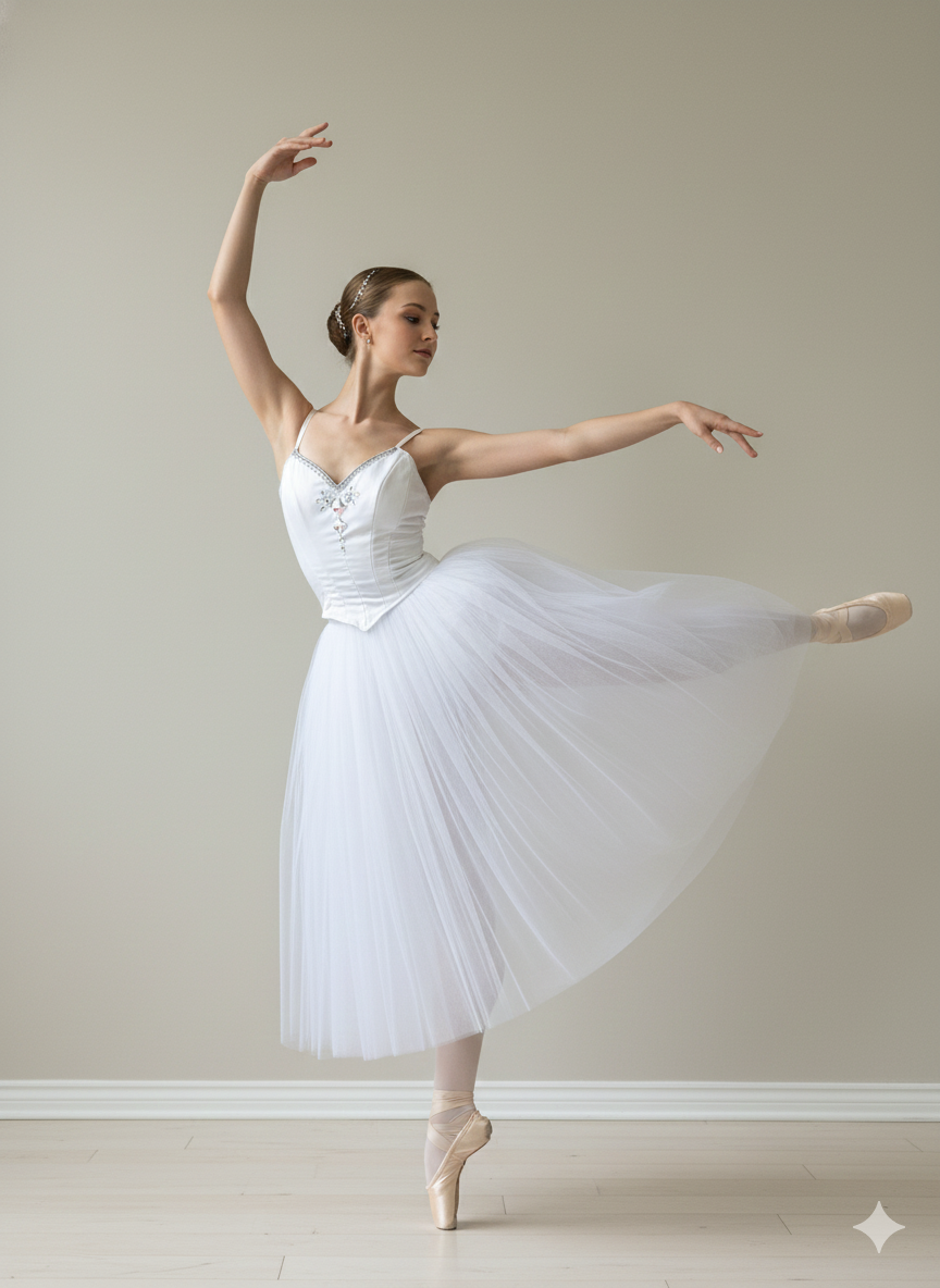 White romantic tutu