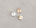 Tiny initial charm 1/4" (6.4mm) 20 ga