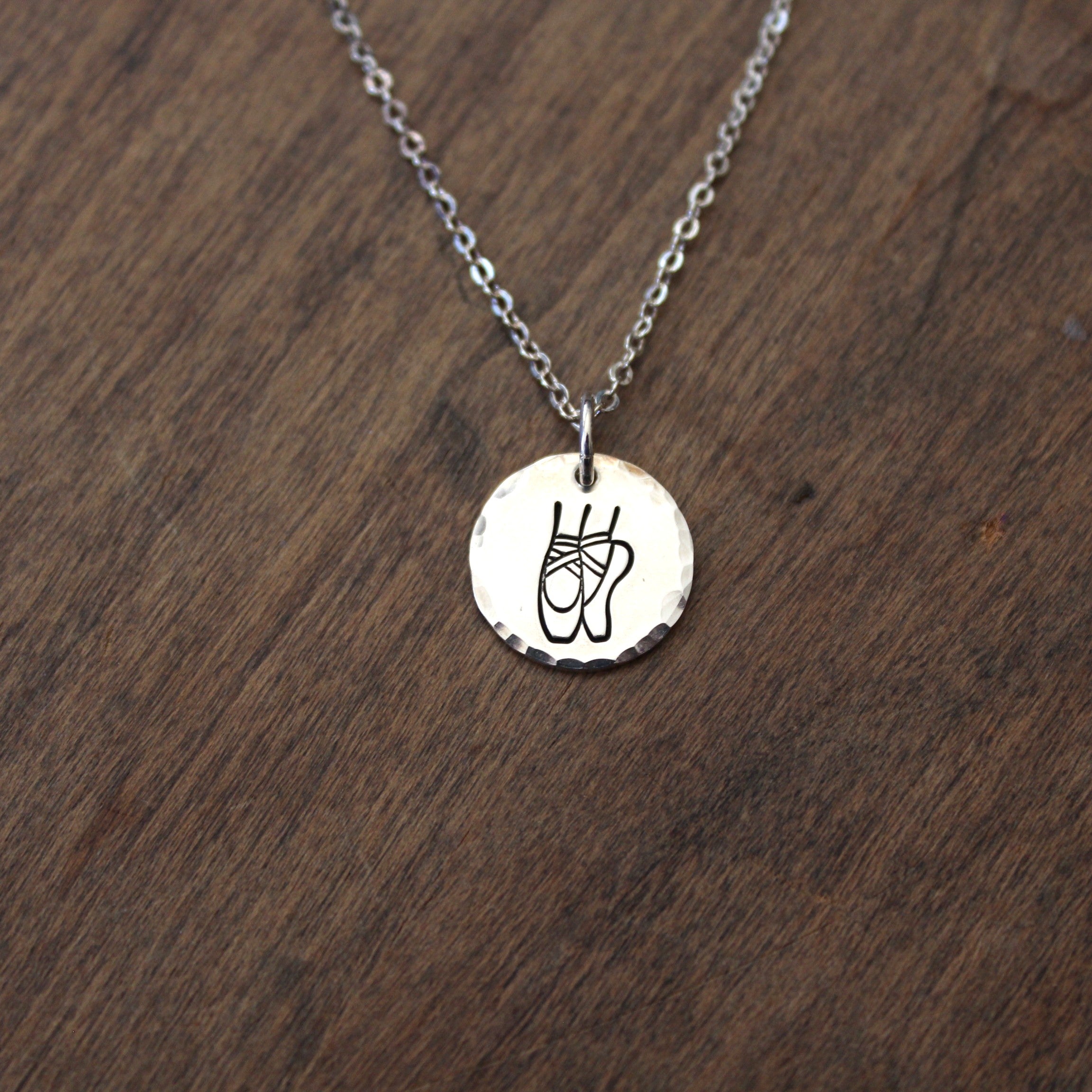 Personalized Ballet Necklace - 1/2" disc