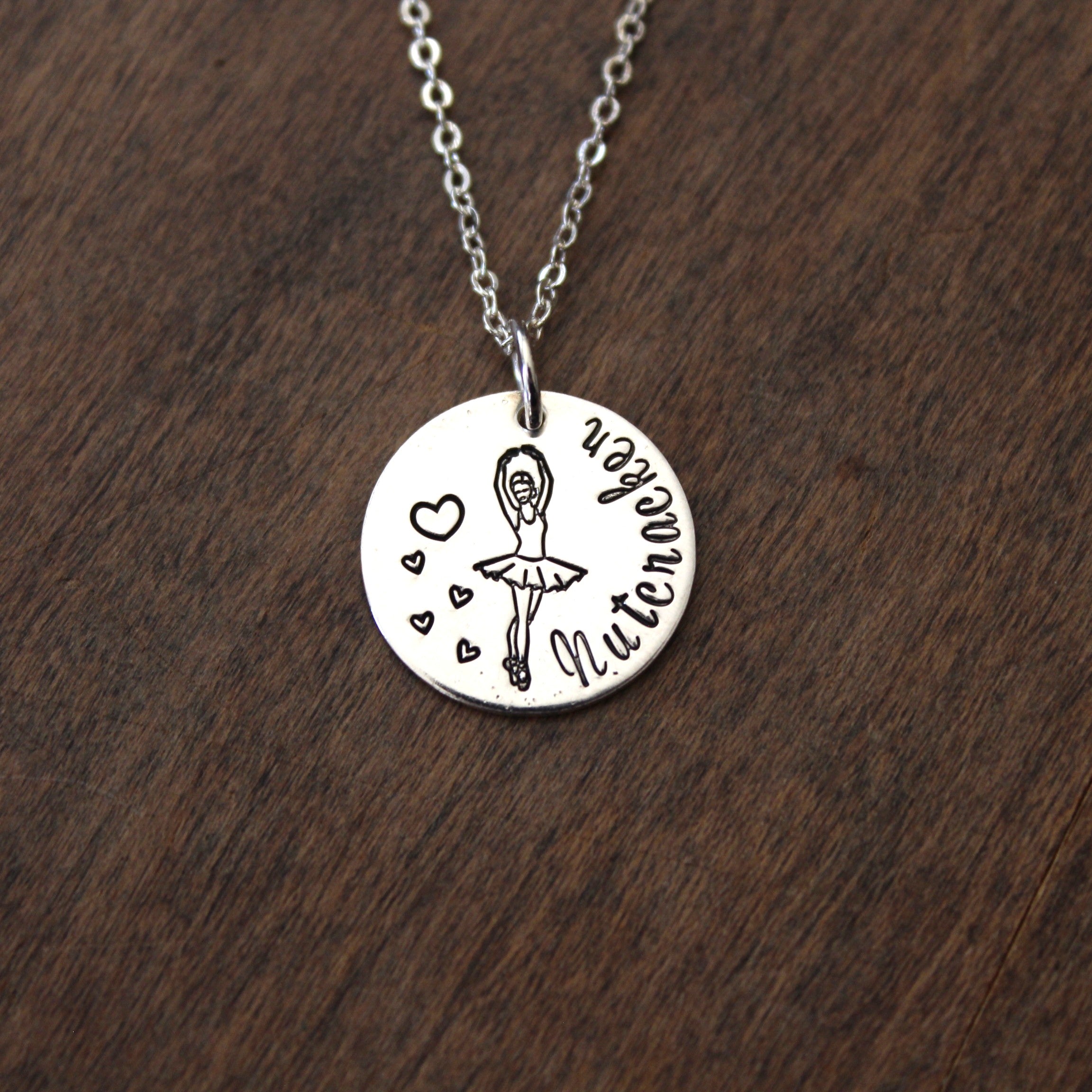 Personalized Ballet Necklace - 5/8" disc