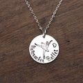 Personalized Ballet Necklace - 18mm disc