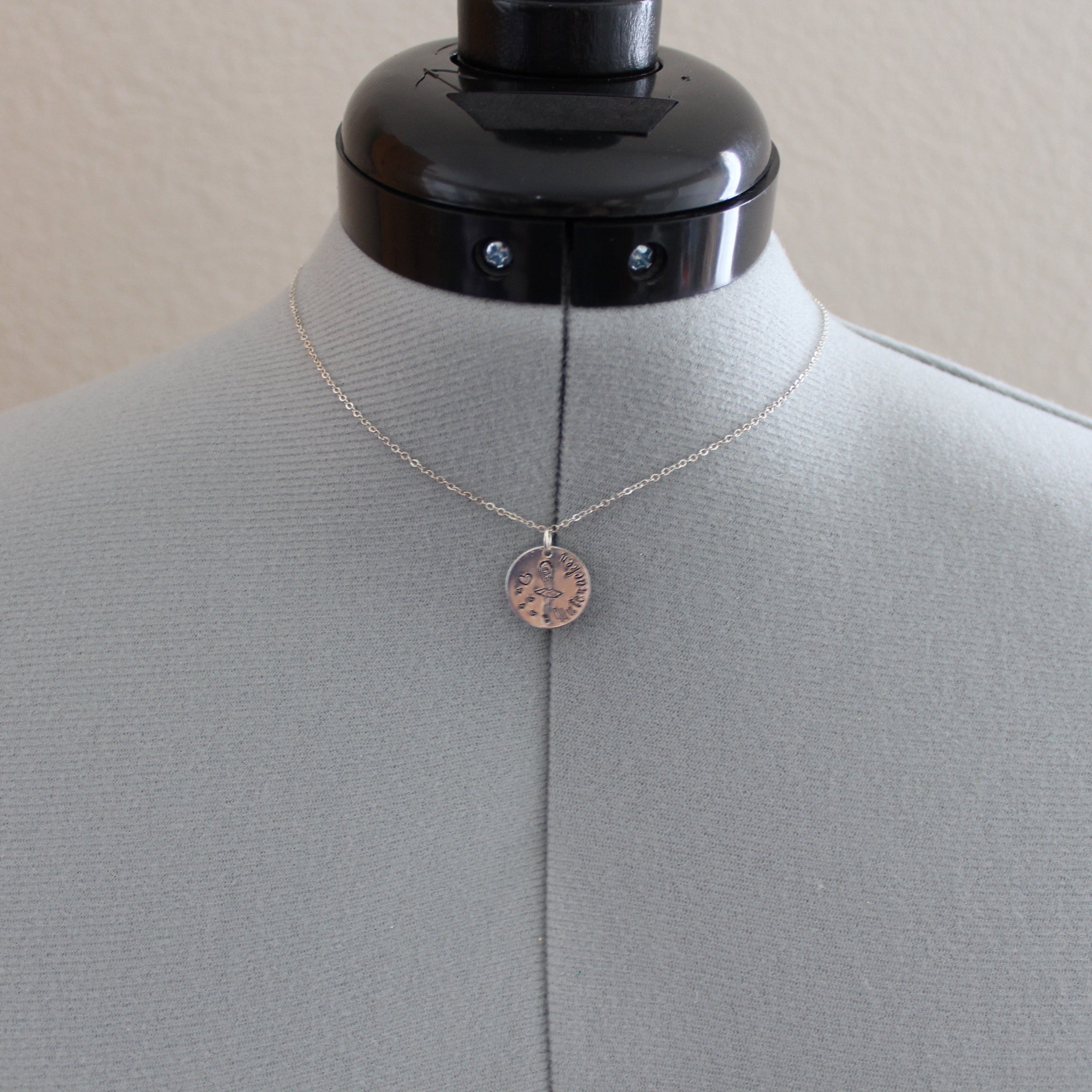 Personalized Ballet Necklace - 5/8" disc