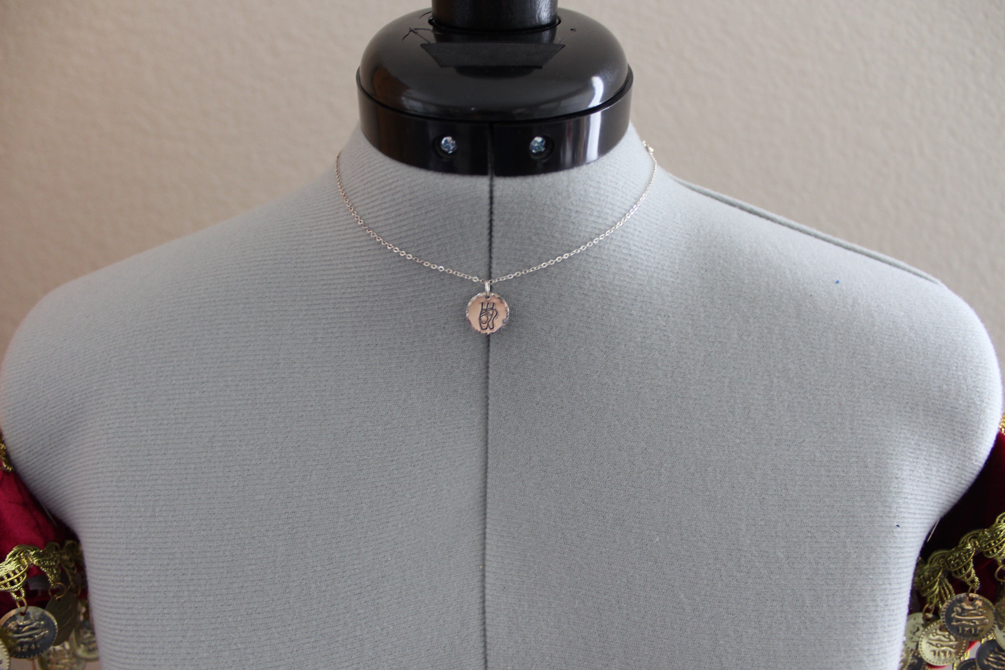 Personalized Ballet Necklace - 1/2" disc