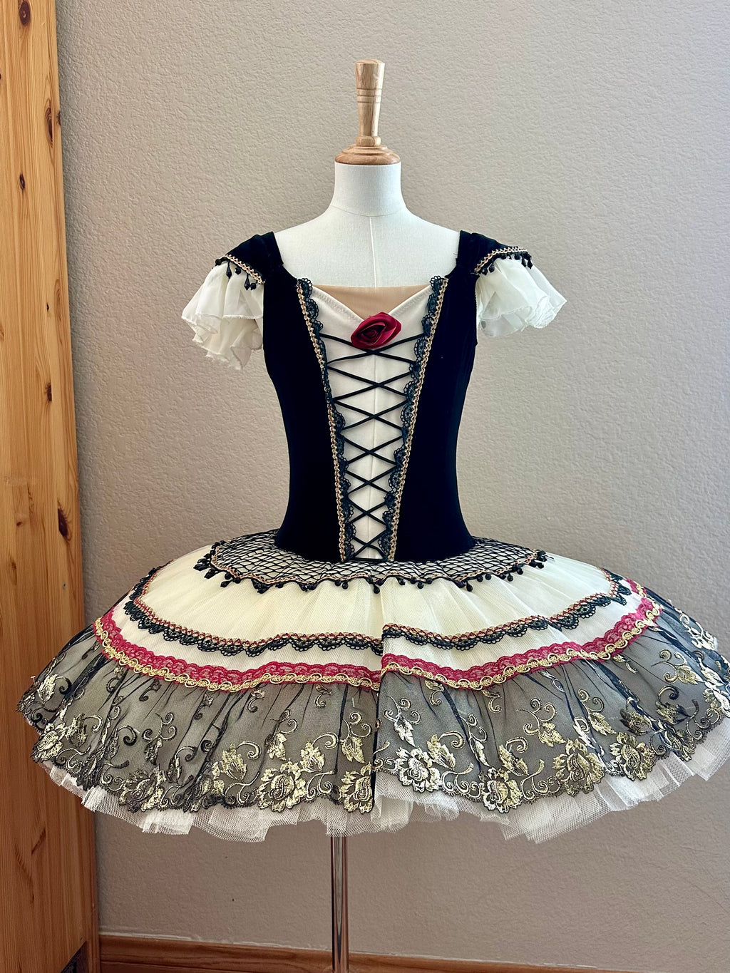 Black and Ivory Paquita Ballet Tutu Rental - Professional YAGP Competition Costume - Size Adult XXS/XS