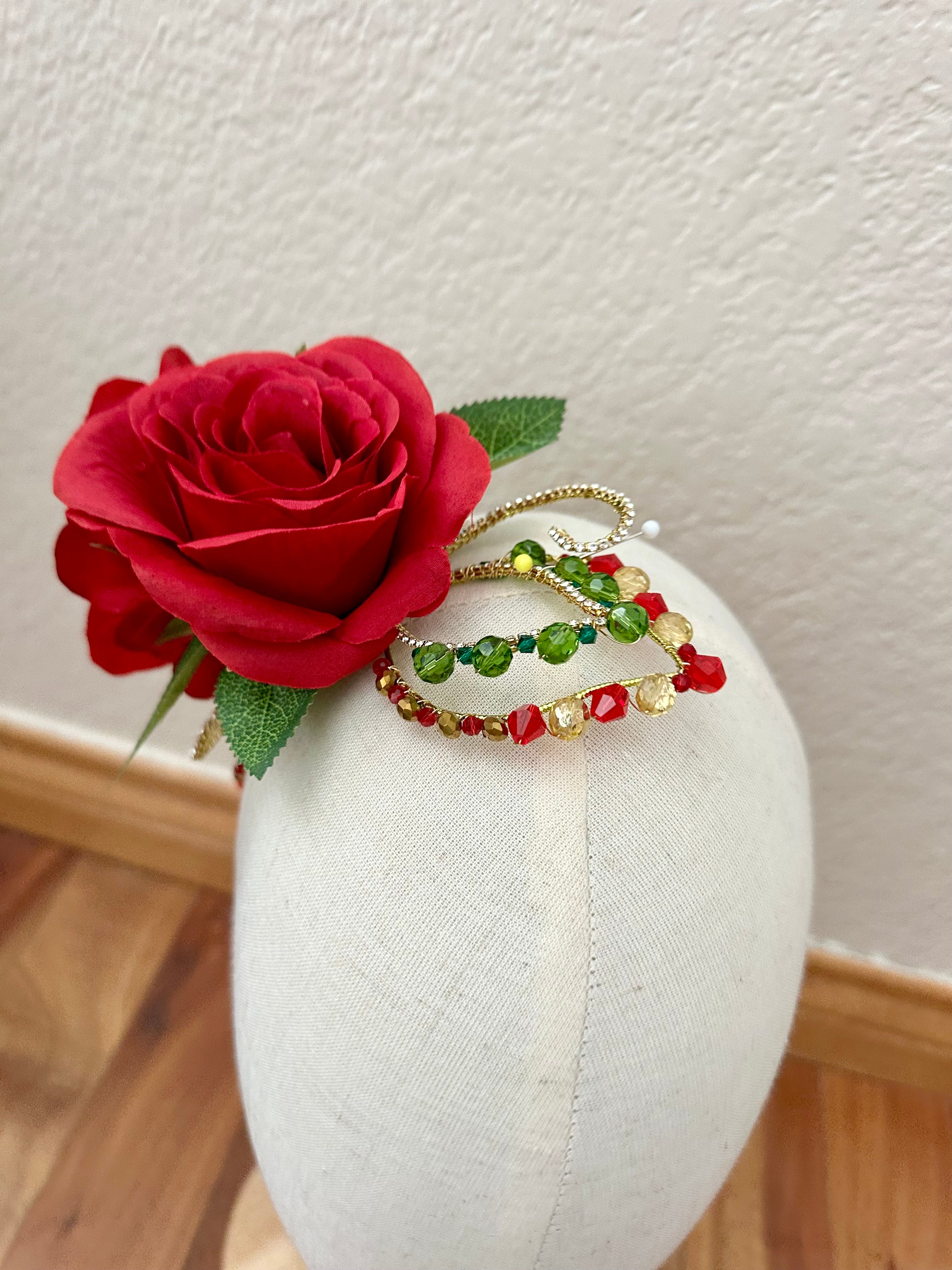 Spanish Roses & Crystal Ballet Headpiece Rental