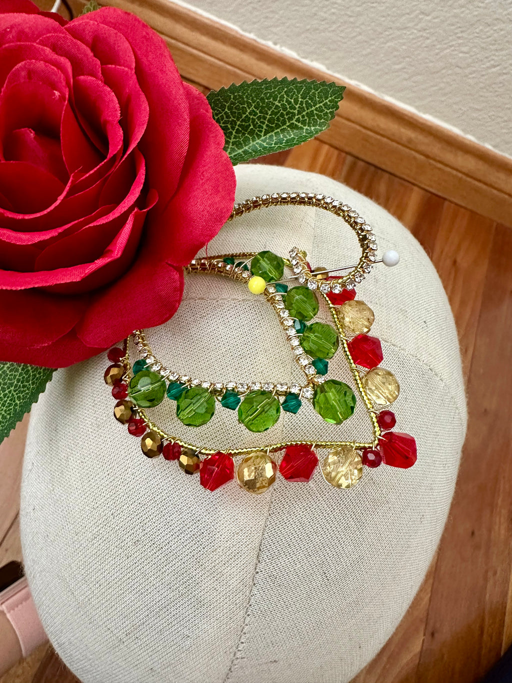 Spanish Roses & Crystal Ballet Headpiece Rental
