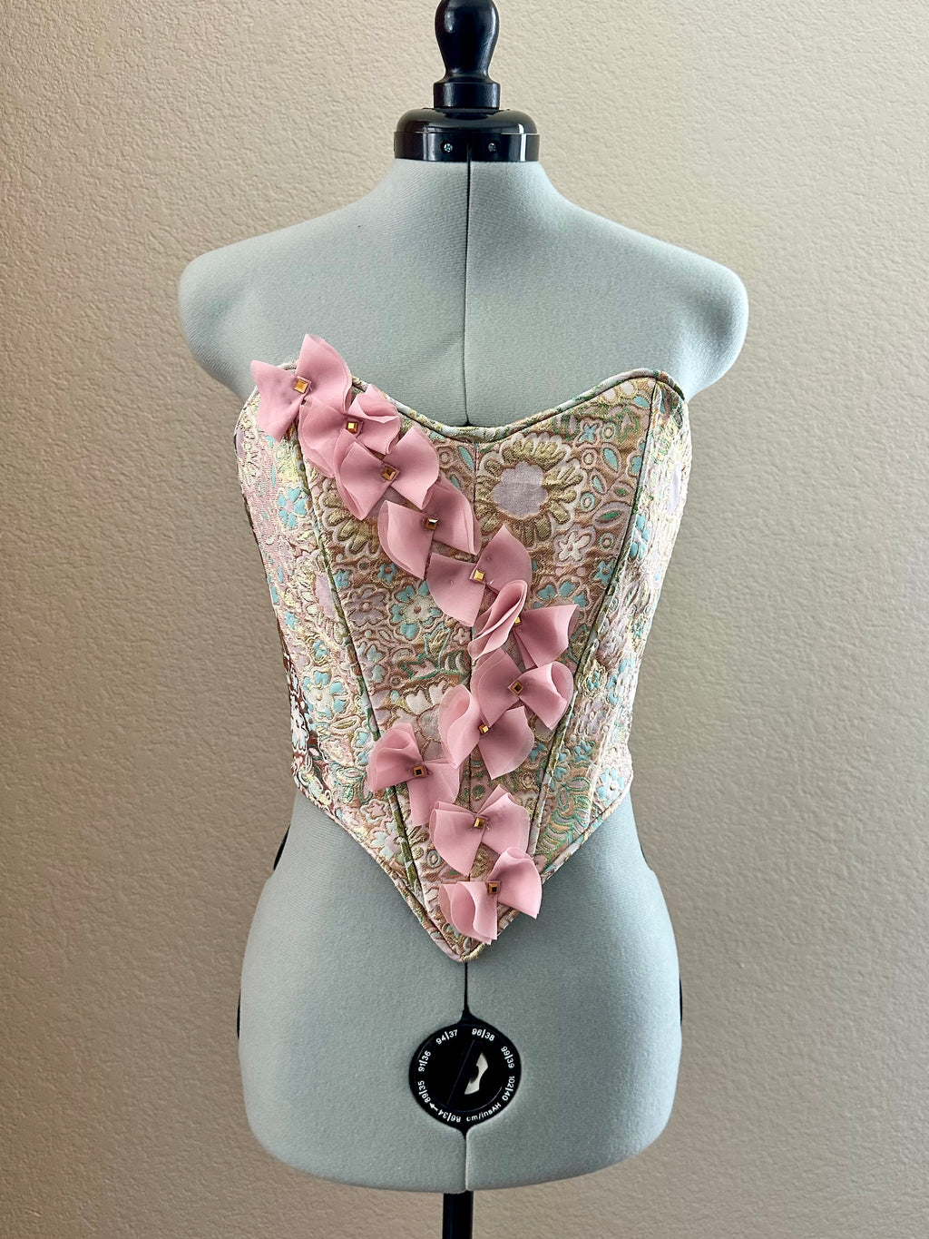 Ready to Wear - Pink, Aqua and Gold Bodice Size Adult S