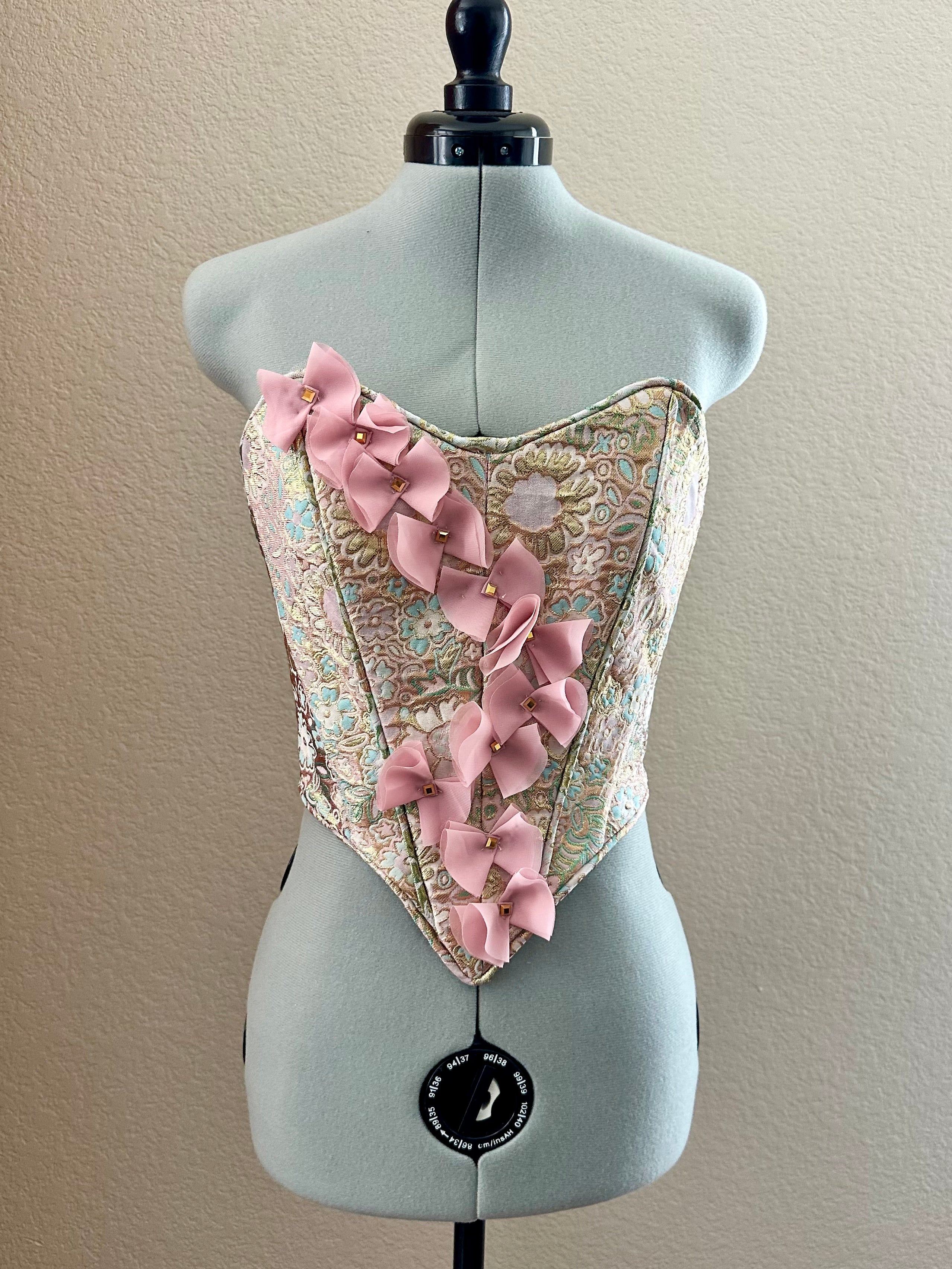 Ready to Wear - Pink, Aqua and Gold Bodice Size Adult S