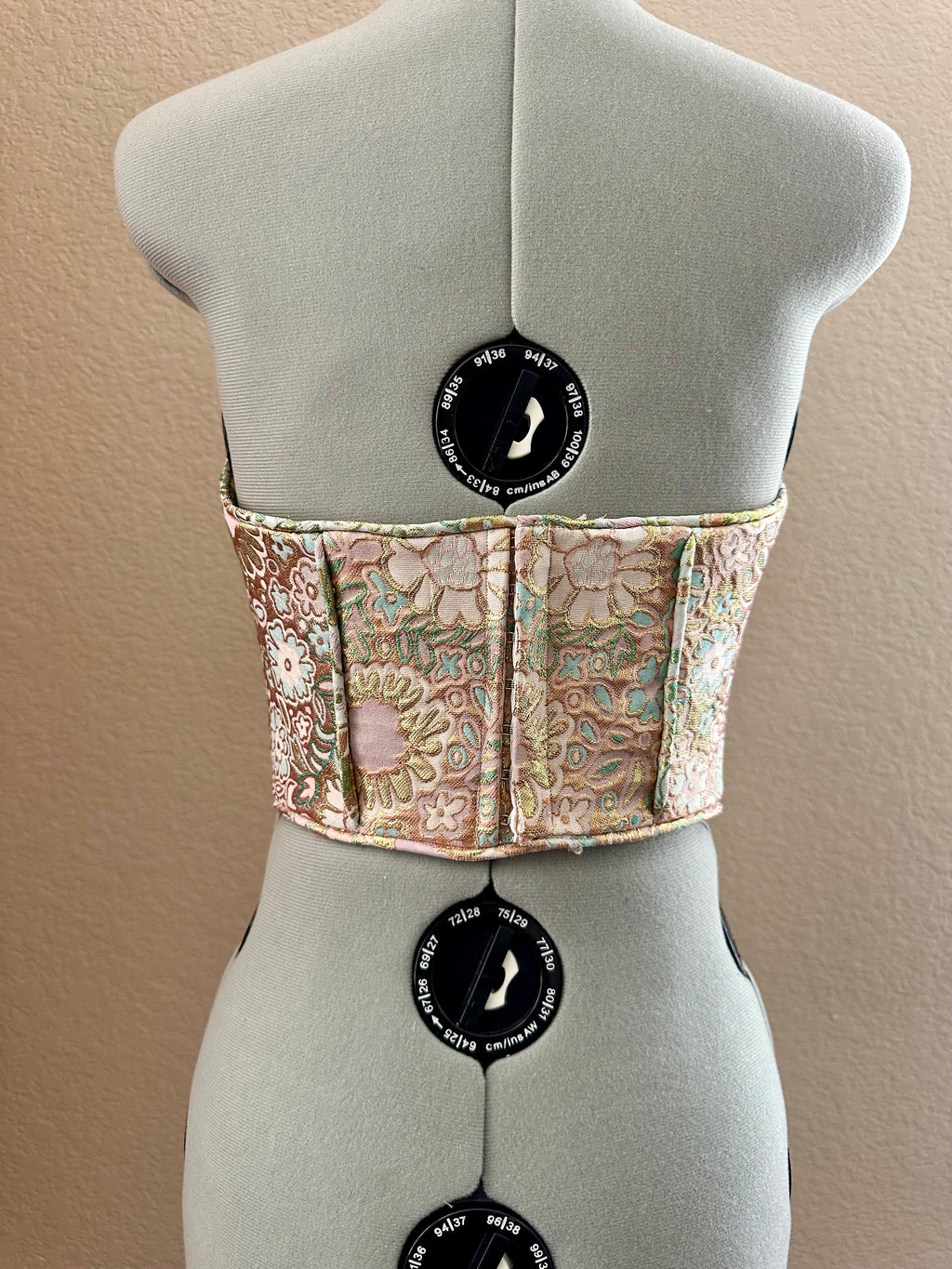Ready to Wear - Pink, Aqua and Gold Bodice Size Adult S