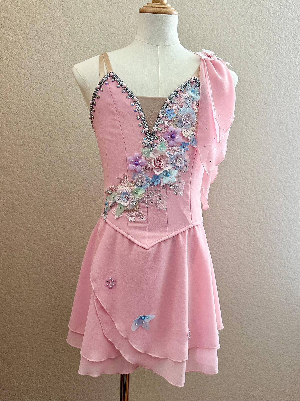 Pink Cupid Ballet Costume Rental - Professional Lyrical Ballet Costume for Competitions (Size Child Large)