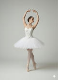 Cream and silver bell style tutu and bodice