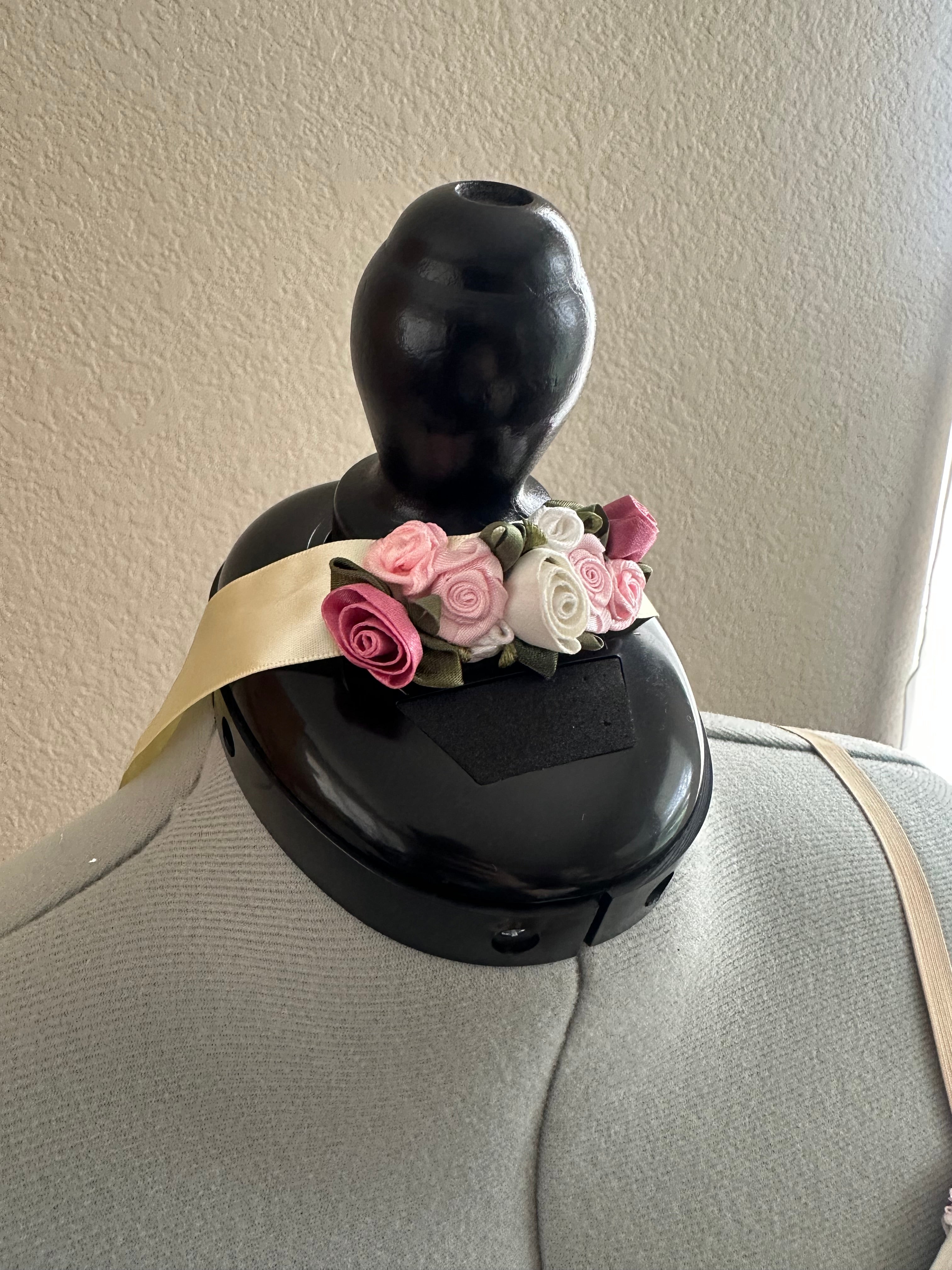 Romantic peasant style tutu - handmade stretch tutu - Light pink/white with roses