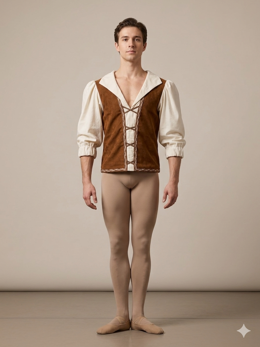 Men's Peasant Ballet Tunic (Size Adult M)