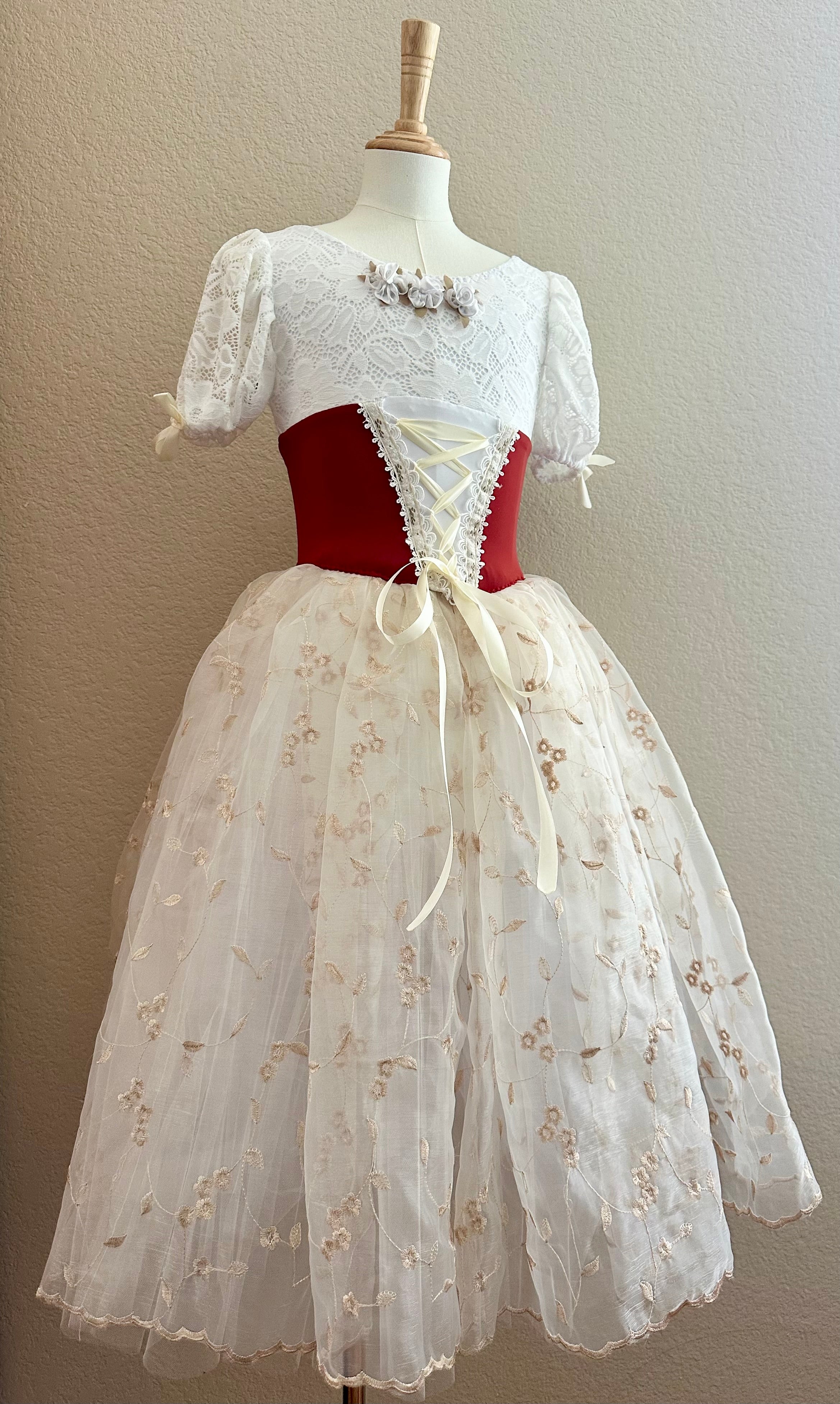 Romantic Peasant Style Tutu Dress (Size Child Large)