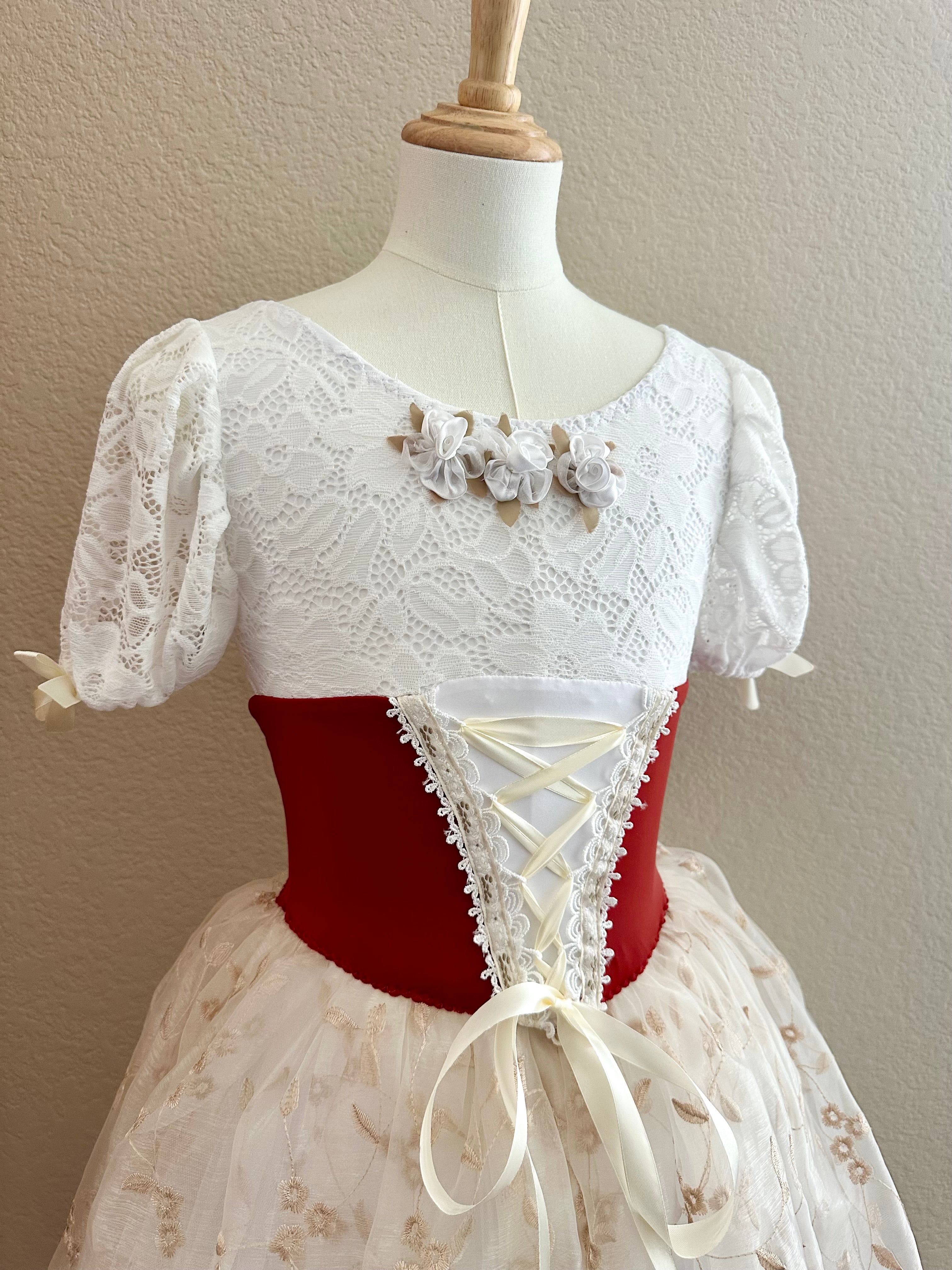 Romantic Peasant Style Tutu Dress (Size Child Large)